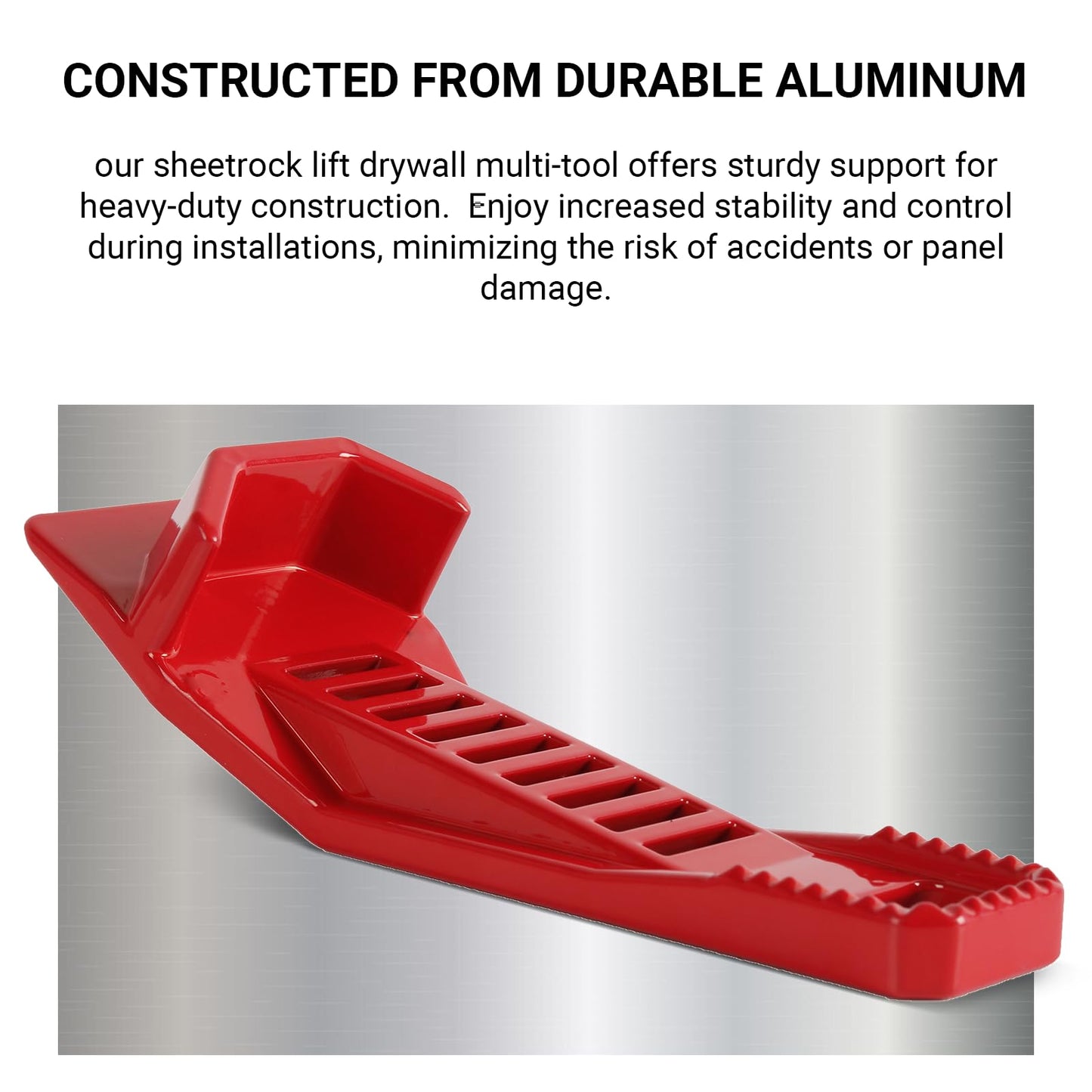 Calvana XL Drywall Lifter, Drywall Rasp, Drywall Jack, Taller and Wider Toe Insert Design, Sheetrock Fitting Multi-Tool, Ideal for Wall Panels and Door Installation
