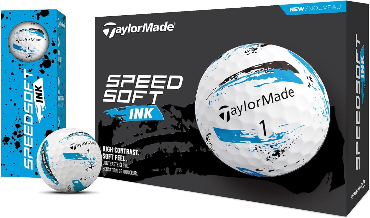 TaylorMade SpeedSoft Golf Balls - Maximum Distance & Ultra-Soft Feel | Ideal for Tee & Green Play