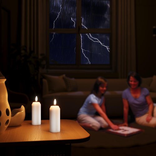 20Pack 15H+ Emergency Candles Long Burning Survival [18H+ Inside Candle Lanterns], 3“ Unscented White Pillar Candle, Survival Candles for Power Outage, Camping, Hurricane