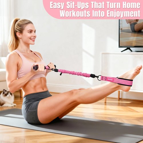 KUZARO Multifunction Resistance Bands - Adjustable 3-Tube Handle Set for Core, Arm & Leg Workouts