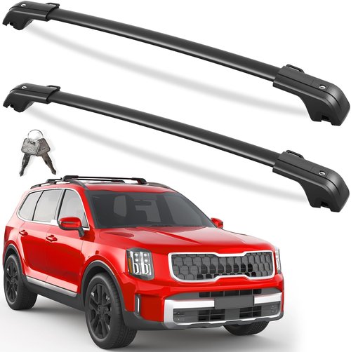 KINGGERI Roof Rack Cross Bars - 330LBS Capacity for Kia Telluride X-PRO/X-LINE 2023-2025 | Lockable Aluminum Design