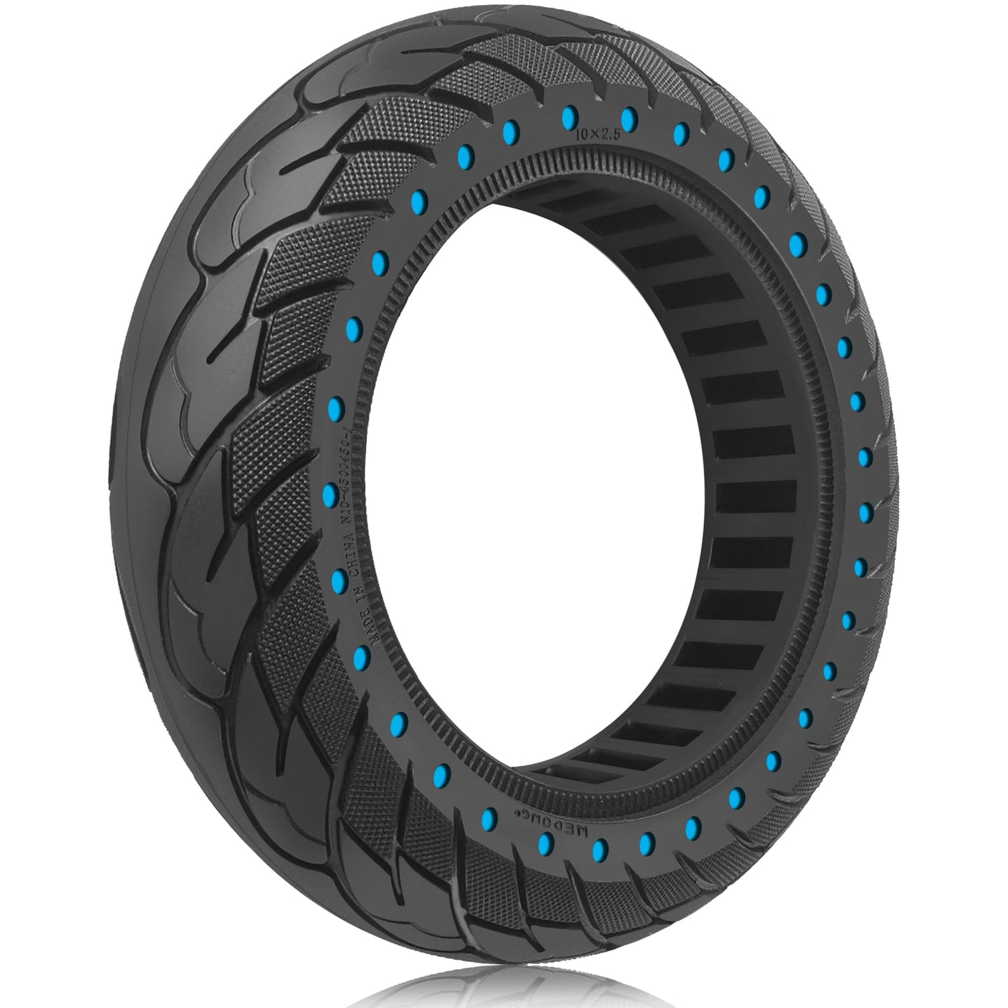 GYL 60/70-6.5 Scooter Tires: 10x2.50-6.5 Tubeless Tyre, 10 Inch Solid Tire Replacement for Segway Ninebot Max G2 G30 G30P G30LP Gotrax Eclipse GMAX G5 G6 Electric Scooter Rubber Wheel Blue 1Pcs