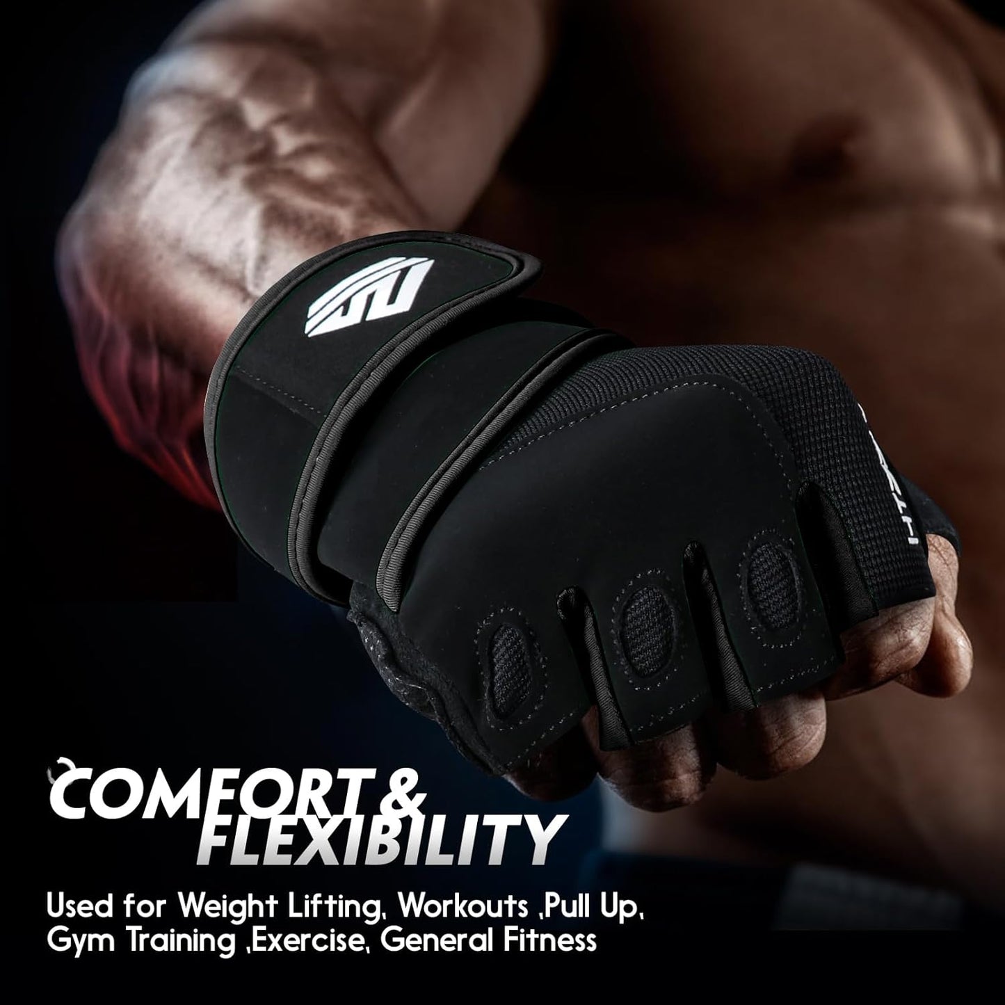 Skiennix Workout Gloves - Weight Lifting Gloves with Full Palm Pad & Strong Wrist Support | Unisex Fitness Gear