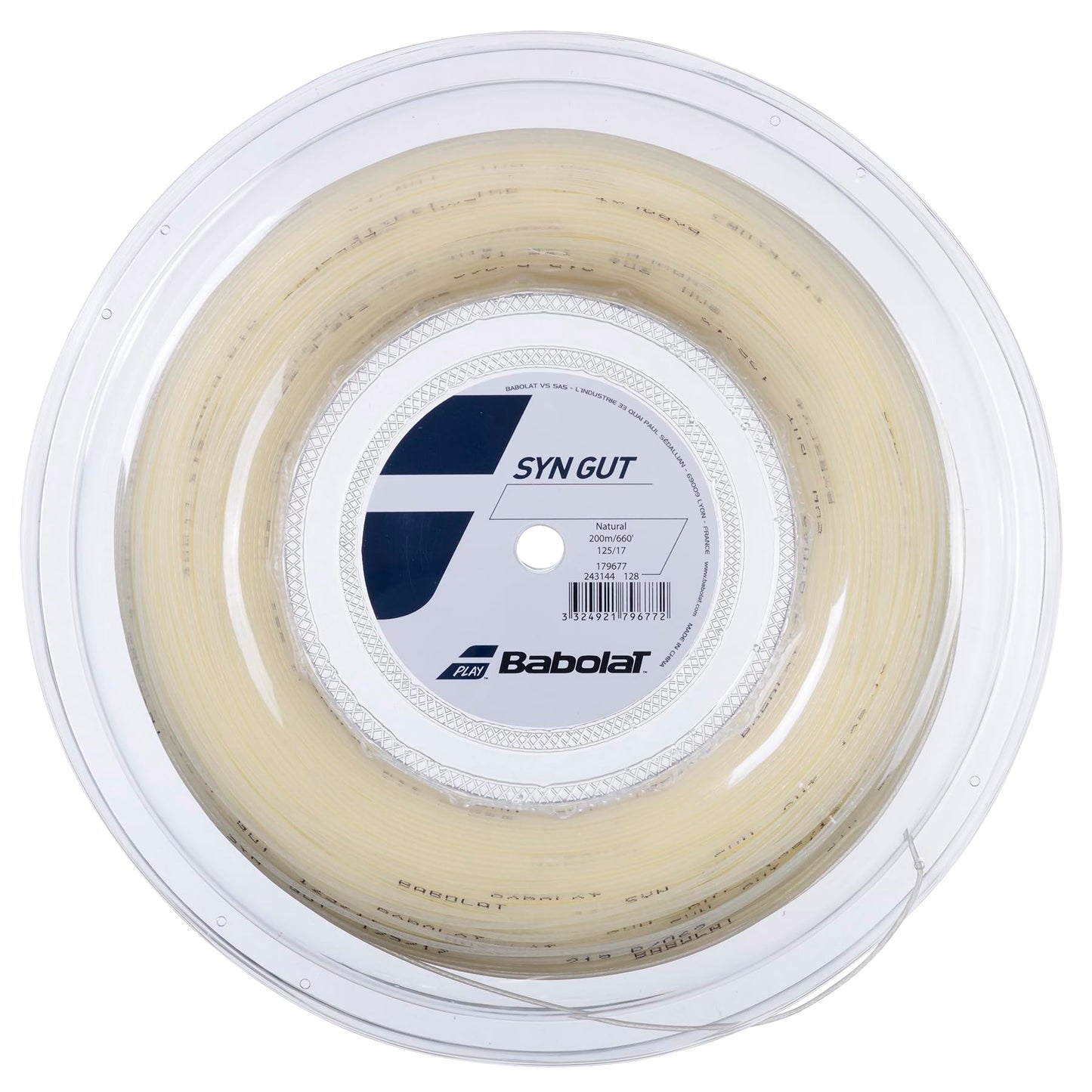 Babolat Syn Gut 16g Tennis String, Natural Color (Reel)
