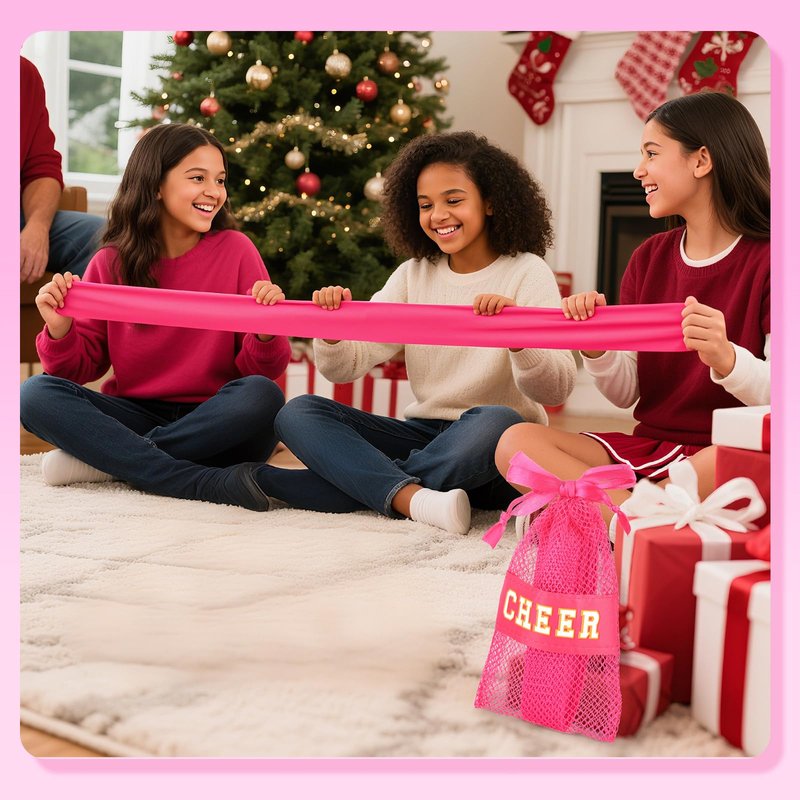 Simgoing 12 Set Stretching Strap Cheerleader Gifts Bulk for Team Stretching Bands Improved Flexibility Elastic Stretch Band for Pilates Flexibility Exercise and Gymnastics