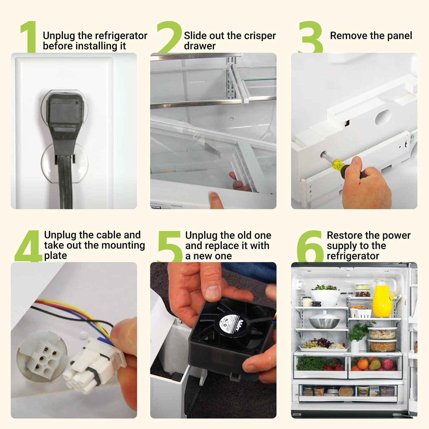 WR60X26866 Evaporator Fan Motor Compatible with GE Refrigrator Replace WR60X26033 V80E14MS2A3-57A611 WR60X10356 WR60X10357, Upgraded by PANDEELS