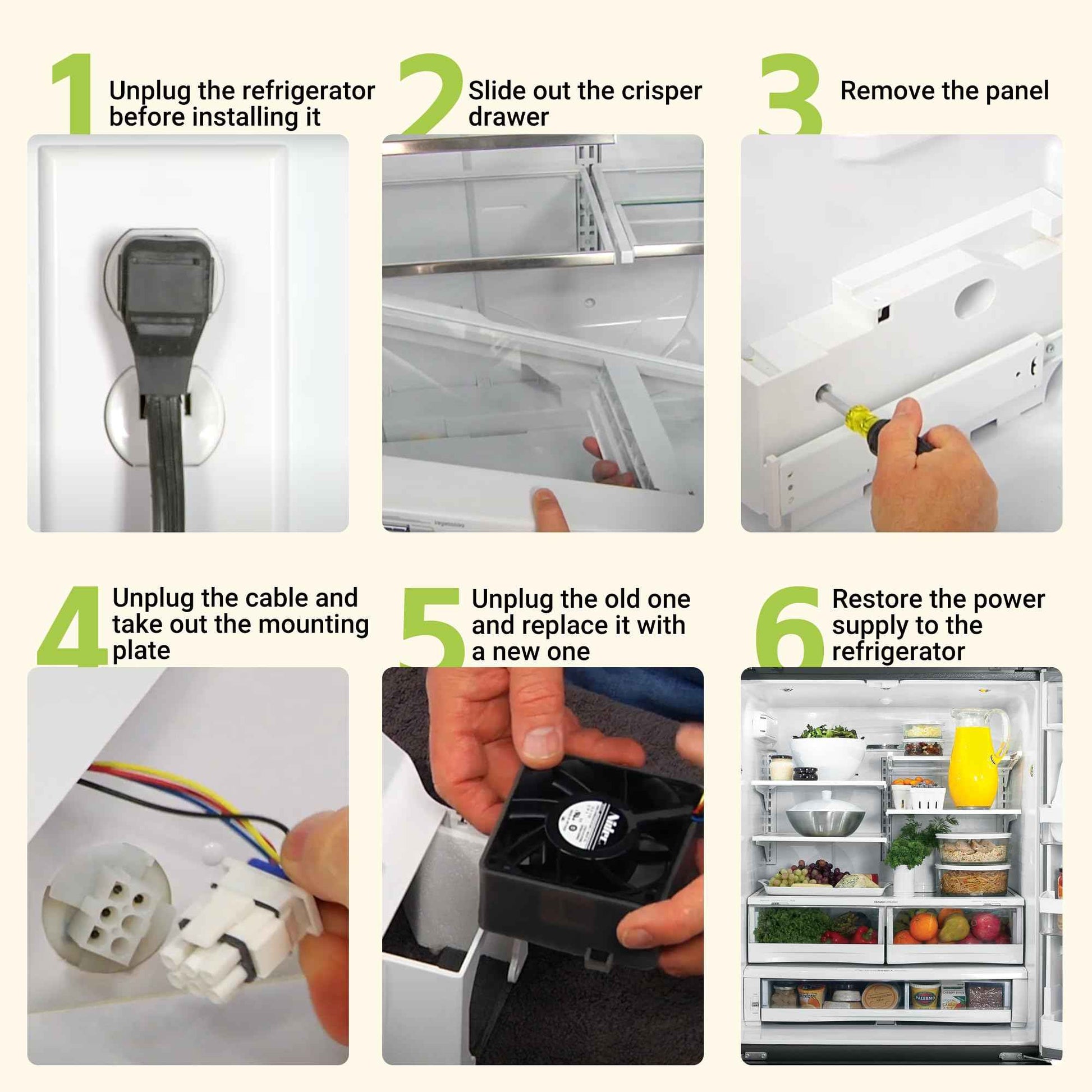 WR60X26866 Evaporator Fan Motor Compatible with GE Refrigrator Replace WR60X26033 V80E14MS2A3-57A611 WR60X10356 WR60X10357, Upgraded by PANDEELS