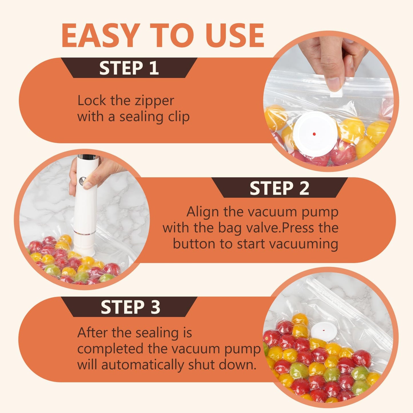 Kayiant Vacuum Sealer For Food (Compact Vacuum Sealers+ 30 Reusable Vacuum Bags), Powerful Handheld Vacuum Sealer for 10X Preservation & Fresh