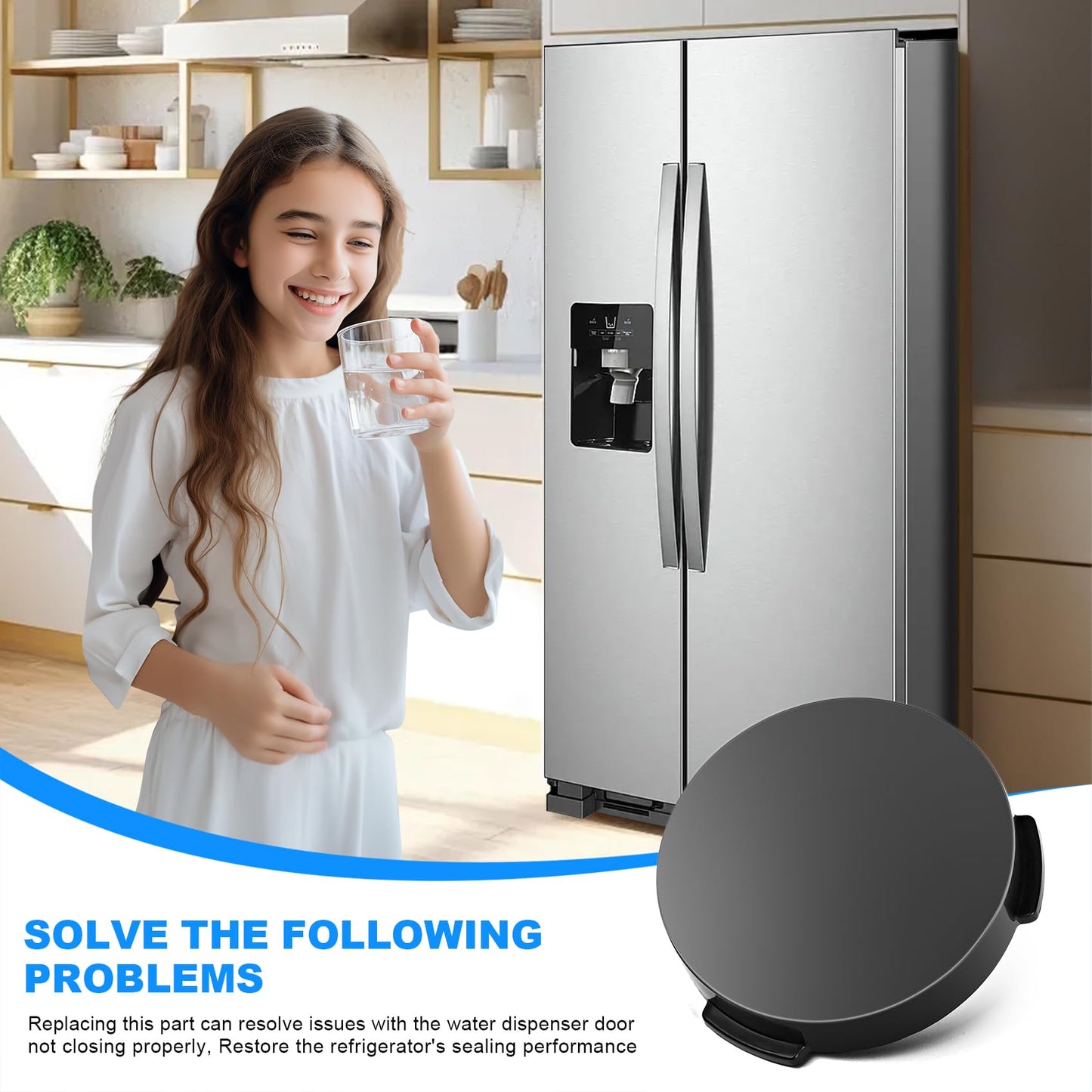 241688501 Refrigerator Dispenser Door Center Flap, Compatible With Frigidaire Kenmore Dispenser Door Flap, Ice Door Center Part Numbers AP3965571 1196689 5304421624 7241688501 AH1526427