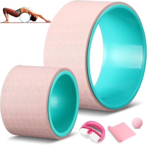 Arrowbash Yoga Wheel Set - 5 Pack Foam Rollers for Deep Tissue Massage & Back Pain Relief | Stretching Tools