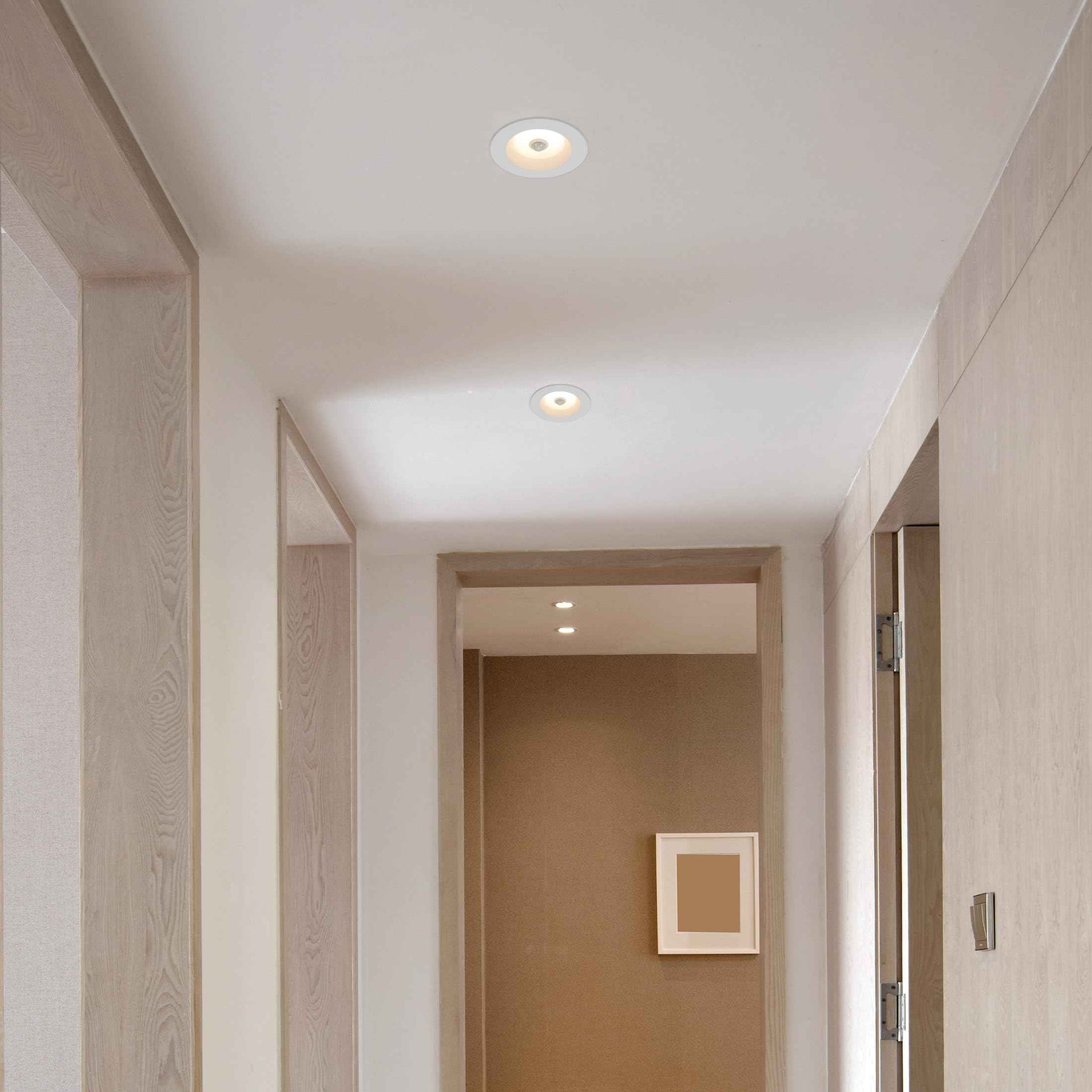 Maxxima 4 in. Retrofit LED PIR Motion Sensor Downlight - 1000 Lumens, 9 Watts, 5 CCT 2700K/3000K/3500K/4000K/5000K, Energy Efficient Indoor Ceiling Lighting Fixture