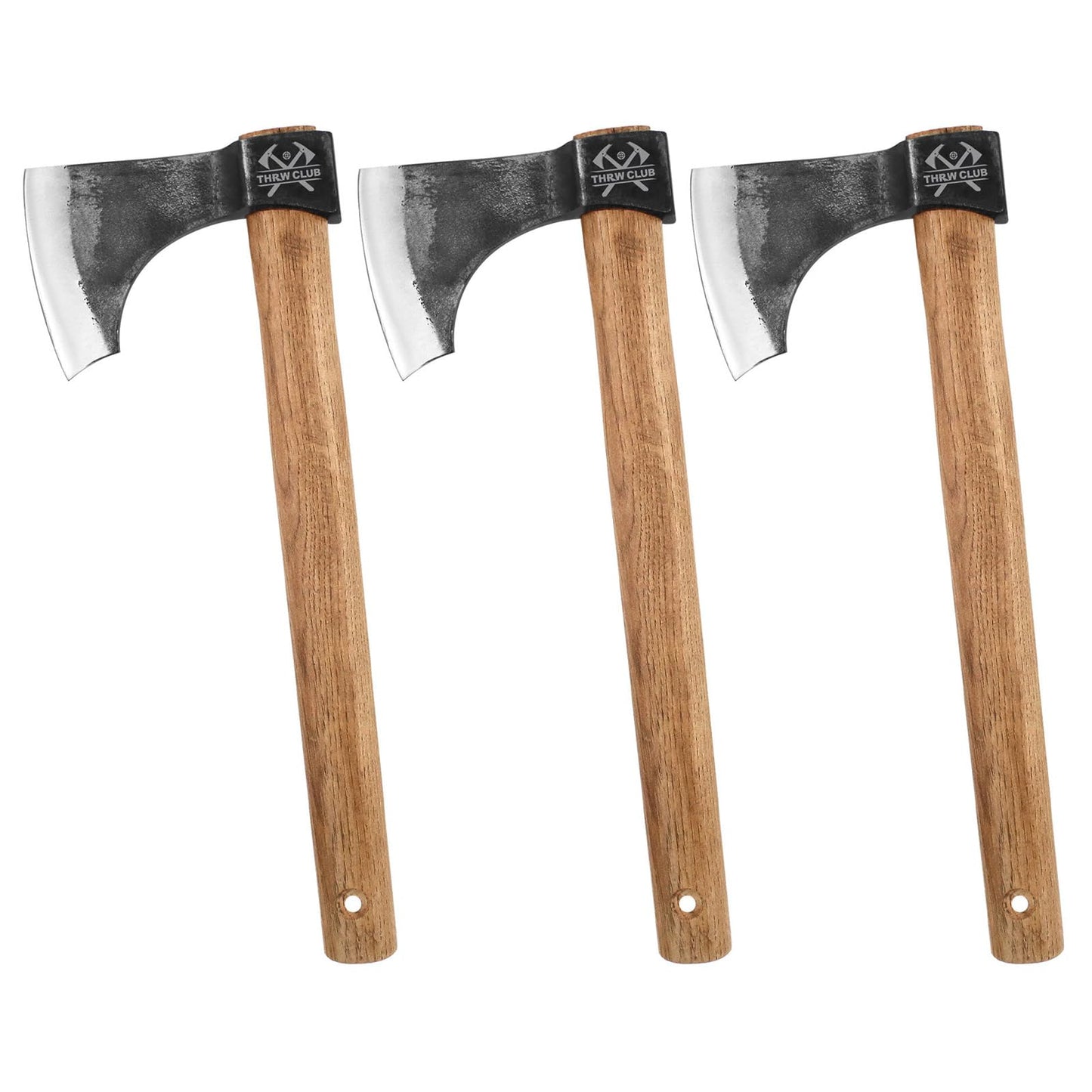 Professional Throwing Axe, 3 Pack 16.5" Throwing Axes and Tomahawks with 1065 High Carbon Steel & Hickory Wood Handle, Perfect for Axe Throwiing Game for Backyard, Competition and Recreation