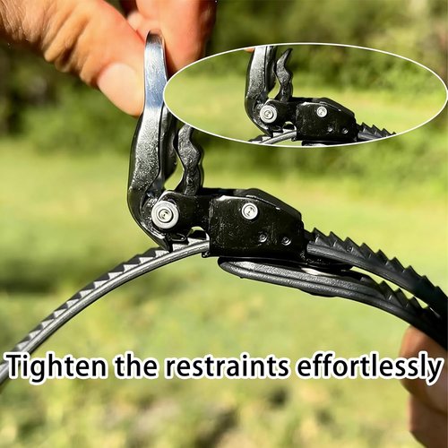 Heavy Duty Reusable Ratcheting Cable Ties by [Brand Name] - Stainless Steel Buckle, Adjustable Locking Straps | 20 Inch, 6 Pack for Outdoor Fencing, Gates & Pipes