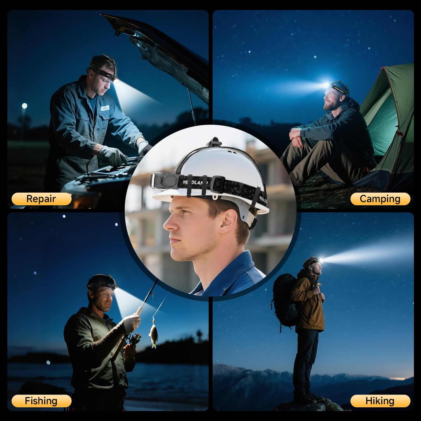 ATDOALL Rechargeable Headlamp for Adults & Hiking, 3 Pack Lightweight & Waterproof Super Bright led Head Lamp with Red Light, Motion Sensor, 5 Modes, 90° Adjustable, Headlamps for Camping, Running
