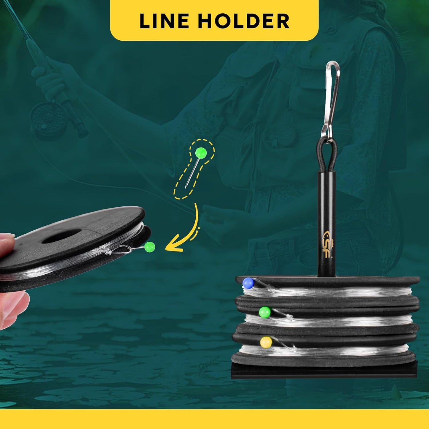 SF Pre-Tied Loop Fly Fishing Tapered Leader - Clear Nylon for Freshwater & Saltwater | 7.5FT to 15FT Options
