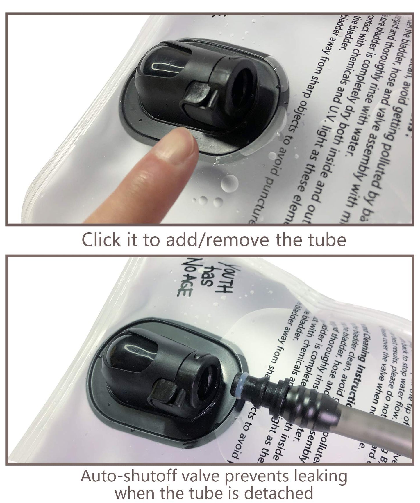 KUREIDA Hydration Bladder 3 Liter Leak Proof Water Reservoir,BPA Free,Wide Opening,Military Water Bladder Combined with Hydration Backpacks for Biking Hiking Running Camping Climbing.White