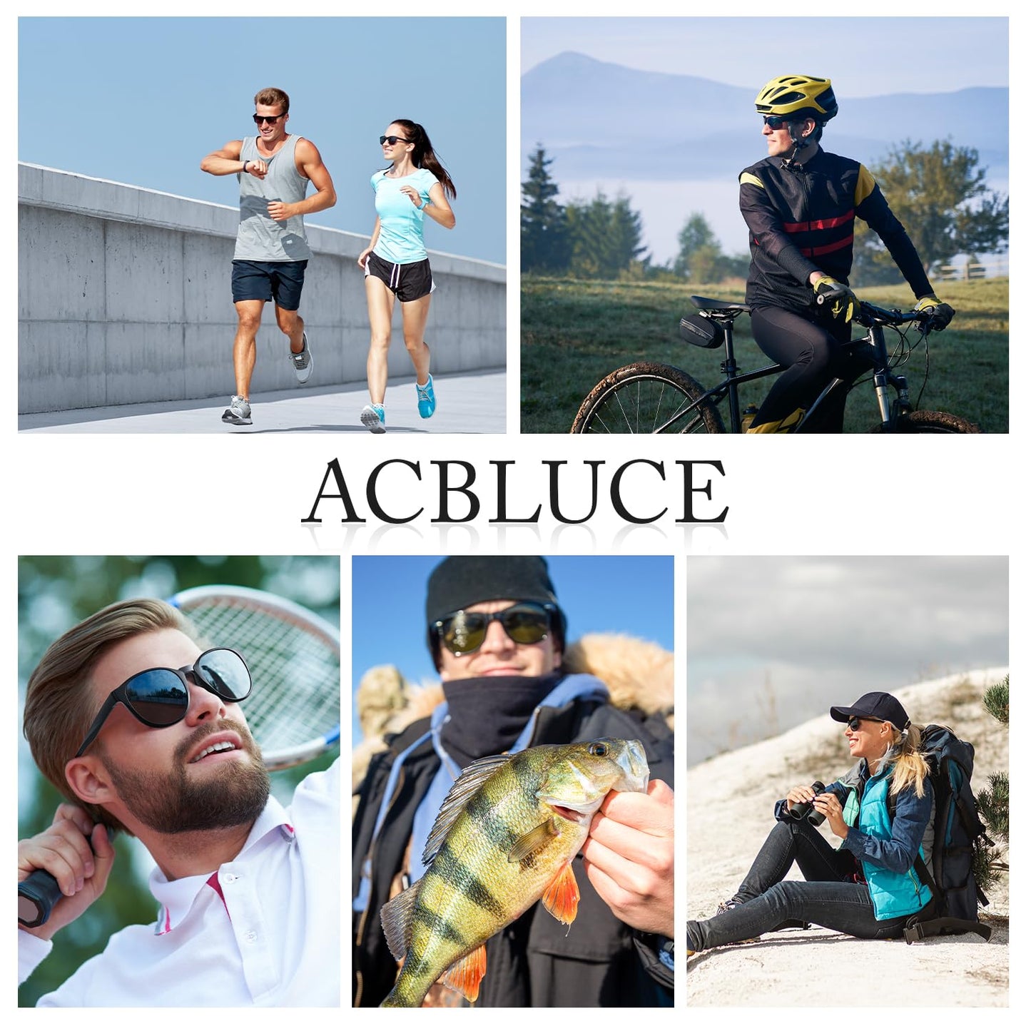 ACBLUCE Polarized Sunglasses for Men Women Youth Teen Sport Driving Fishing Baseball Cycling Running TR90 Unbreakable Frame