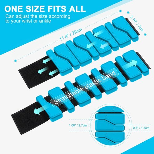 ADLIFE Adjustable Wrist And Ankle Weights - 2 Lbs Set For Home Gym, Yoga, Pilates, Running