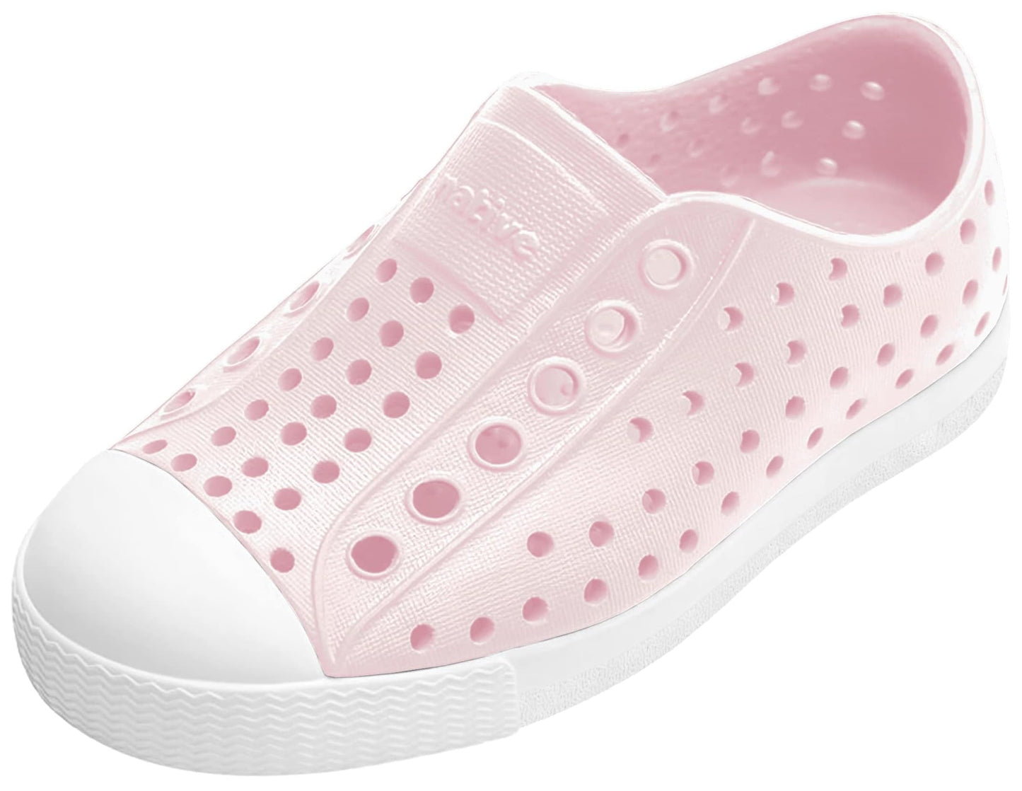Native Shoes Unisex-Kids Jefferson Sneakers, Milk Pink/Shell White, 5 Toddler