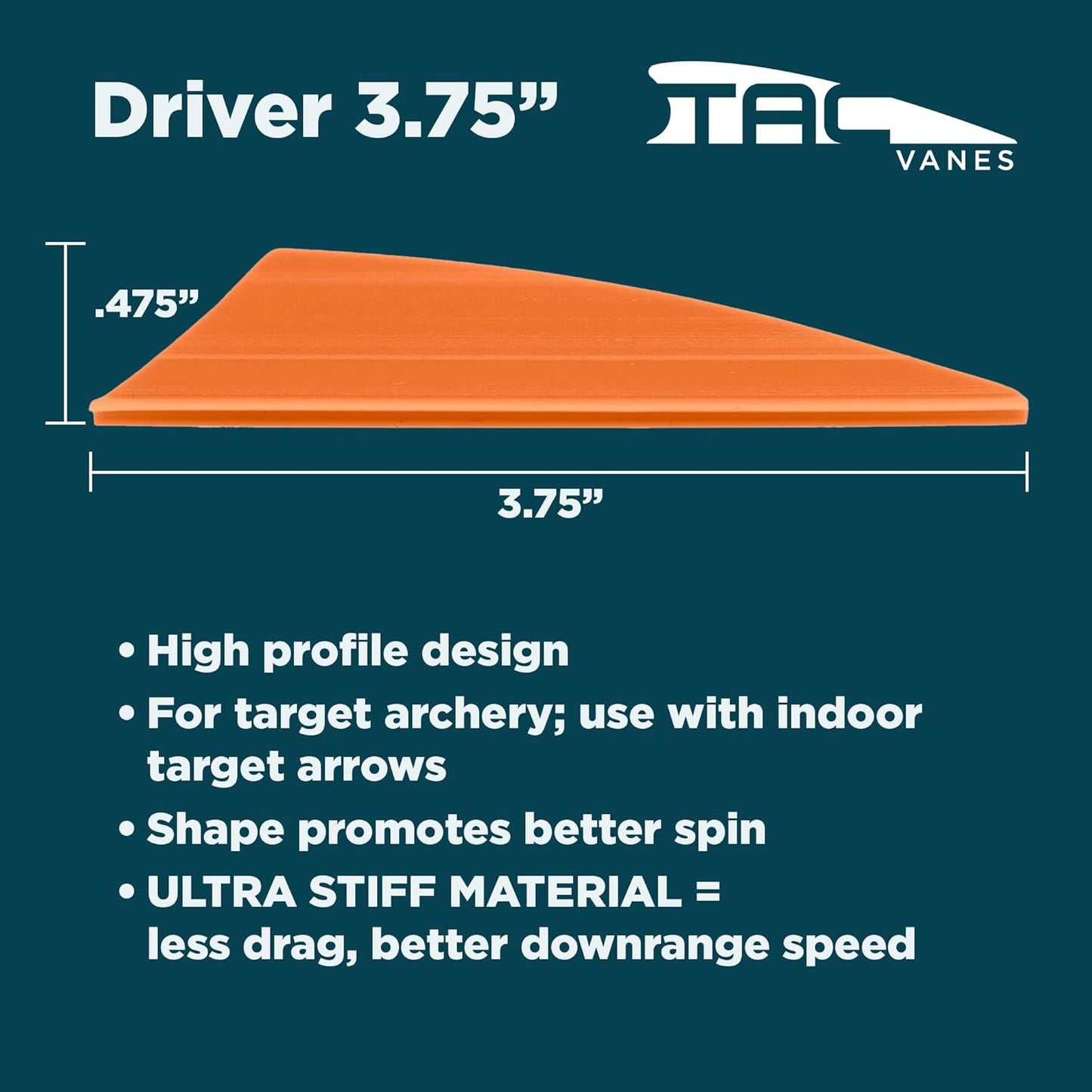 TAC Vanes Hybrid Archery Vanes - Perfect for Bowhunting & Recreational Shooting
