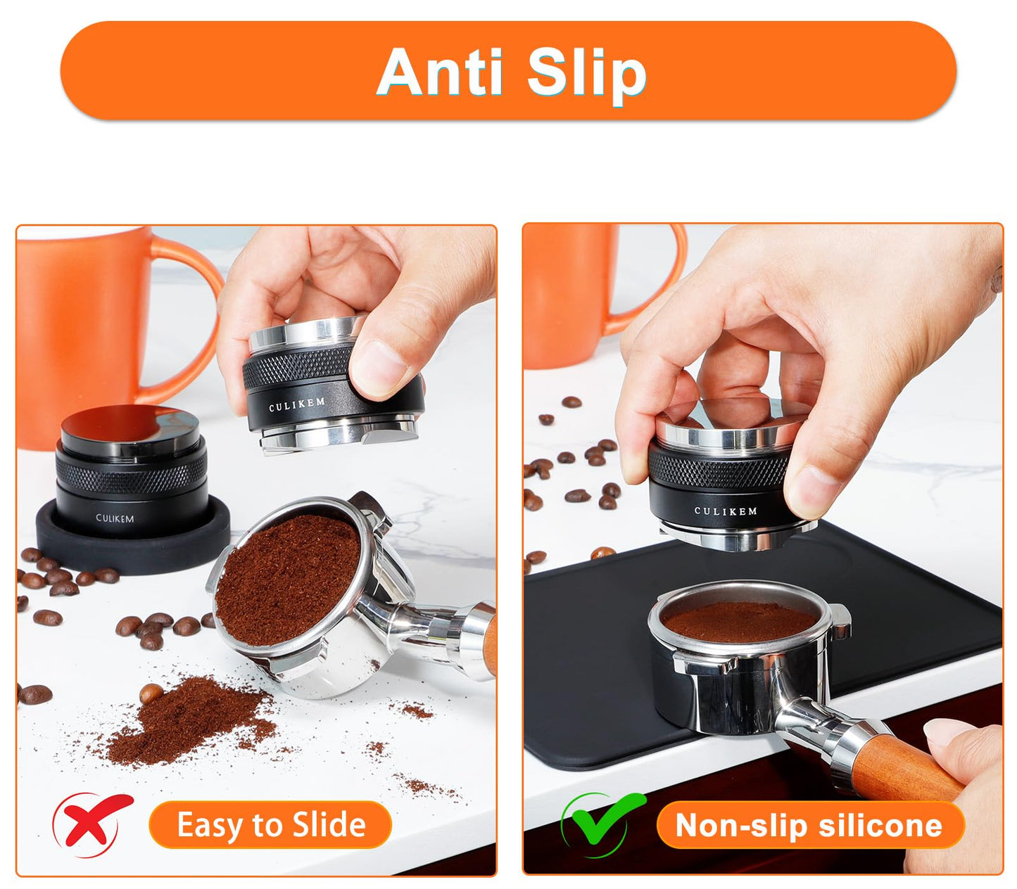 Espresso Tamping Mat Coffee Tamper - Food grade Silicone Espresso Tamping Mat for Espresso Machine Accessories, Tamper Mat for Barista Tools