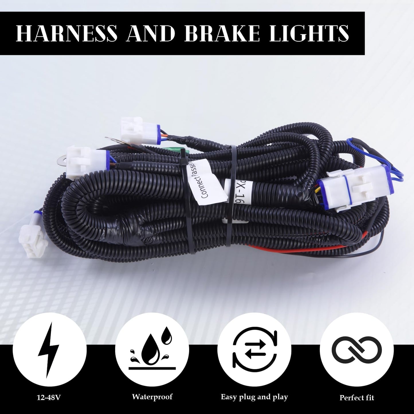 VPAHub Club Car DS LED Adjustable Light kit 48V, 2 LED headlight, 2 LED taillight, 1 Basic wiring harness, Instruction & hardware included
