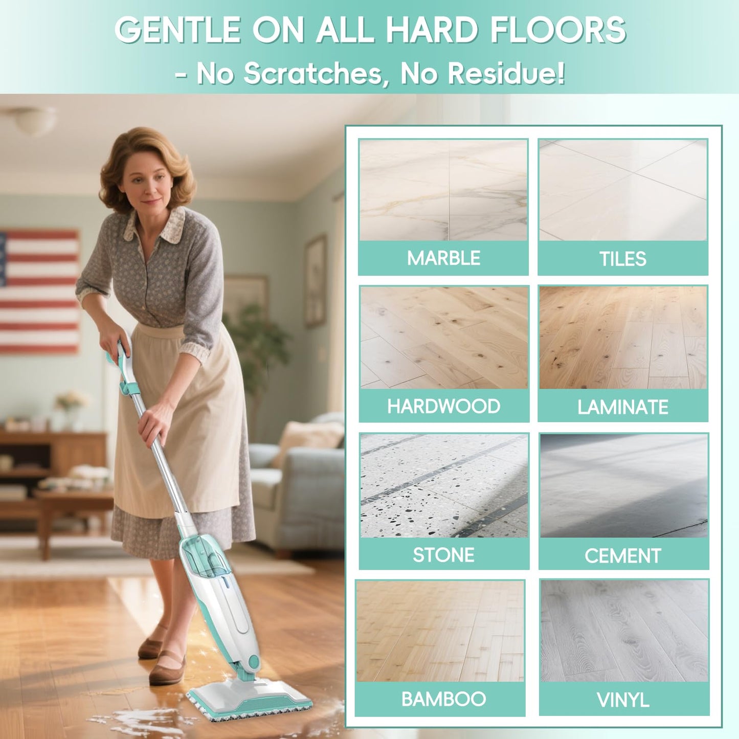 Steam Mop Replacement Pads For Shark Steam Mop S1000/S1000A/S1000C/S1000WM/S1001C, Reusable Microfiber Steam Mop Pads, Washable Floor Steamer Pads For All Floor Clean, 4PCS, Upgrade No Scratch