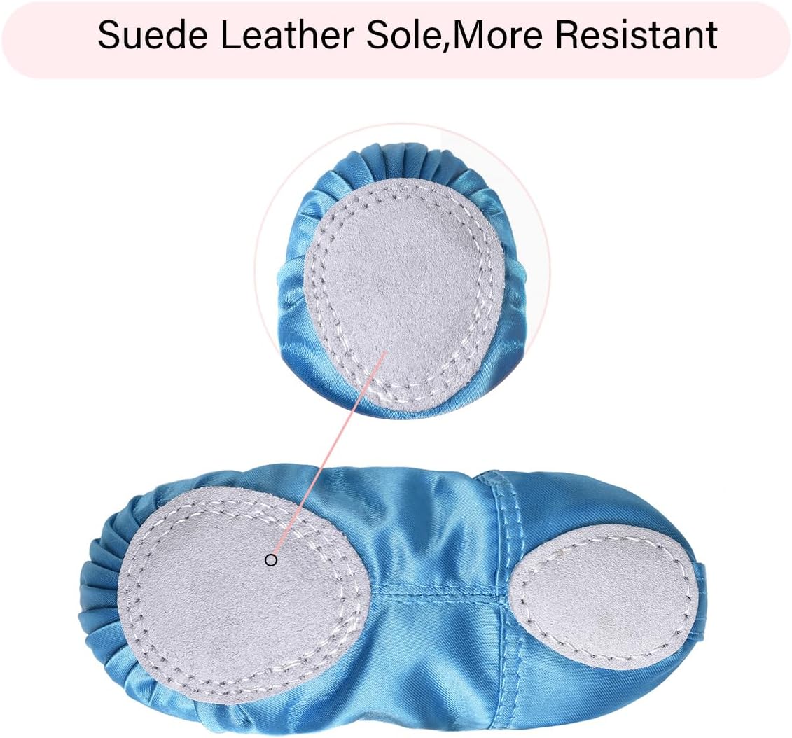 Stelle Ballet Shoes for Girls - Satin Ribbon Dance Slippers | Toddler to Big Kids Sizes