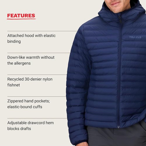 MARMOT Men's Echo Featherless Hoody - Lightweight Down-Alternative Jacket for Ultimate Warmth