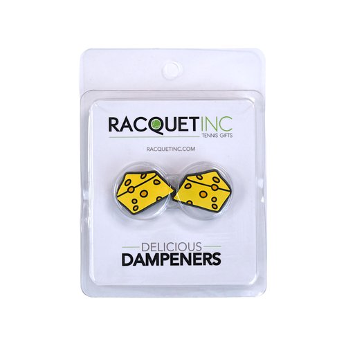 Racquet Inc. - Tennis Racket Vibration Dampeners - Shock Absorbing, Reduces String Vibration for Better Control & Comfort - Universal Fit for All Racquets - 2 Pack (Cheese)
