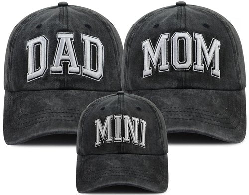Dad Mom and Baby Matching Outfits Baseball Cap, Funny Father Mother Son Matching Outfits Hat, for Men Women Daughter Kids Children