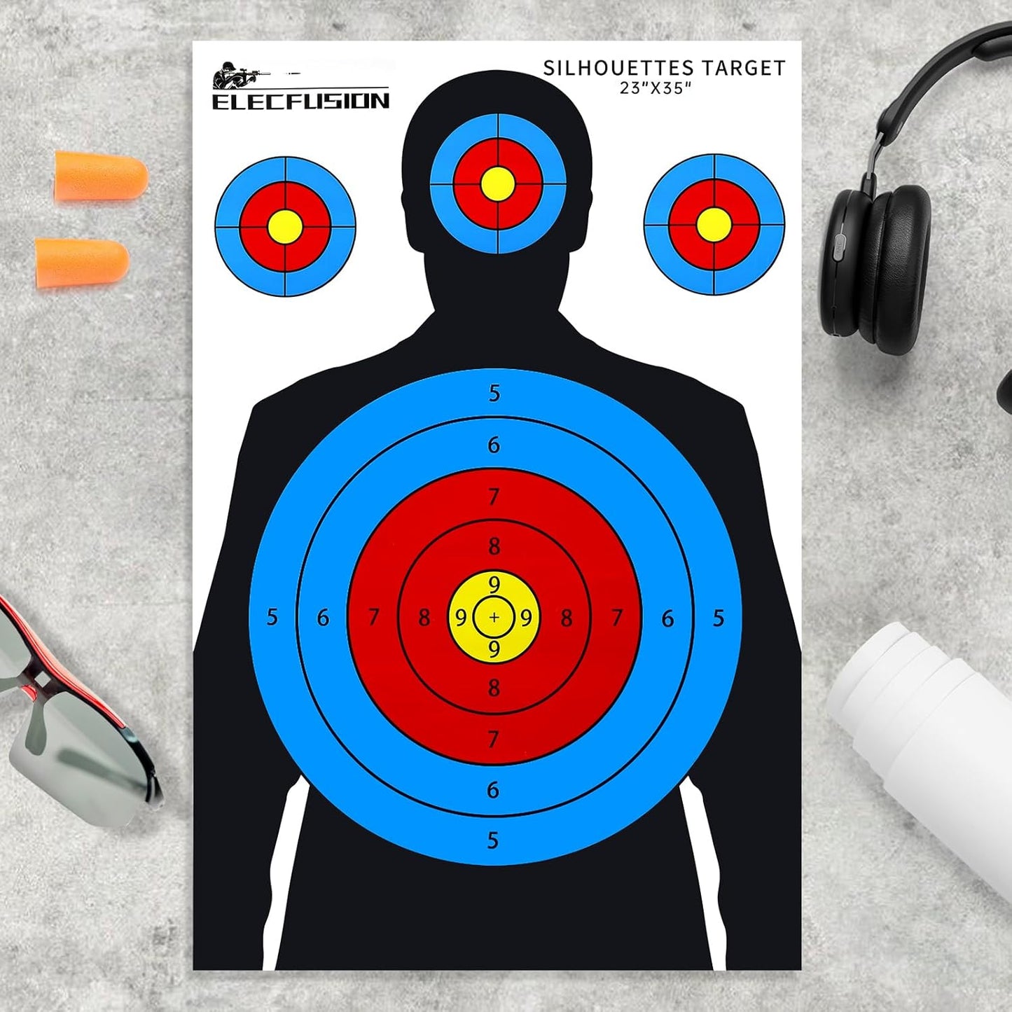Silhouette Shooting Targets - 23X35 Inch Paper Targets for Indoor/Outdoor Shooting Ranges | Ideal for Handguns, Rifles, and Airsoft Guns