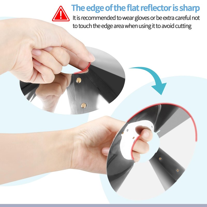 SUNJIKA Candle Reflector Compatible with UCO Candle Lantern Parts,Stainless Steel Lantern Reflectors Enhances Light Focus and Brightness for Uco Camping Candle Lantern