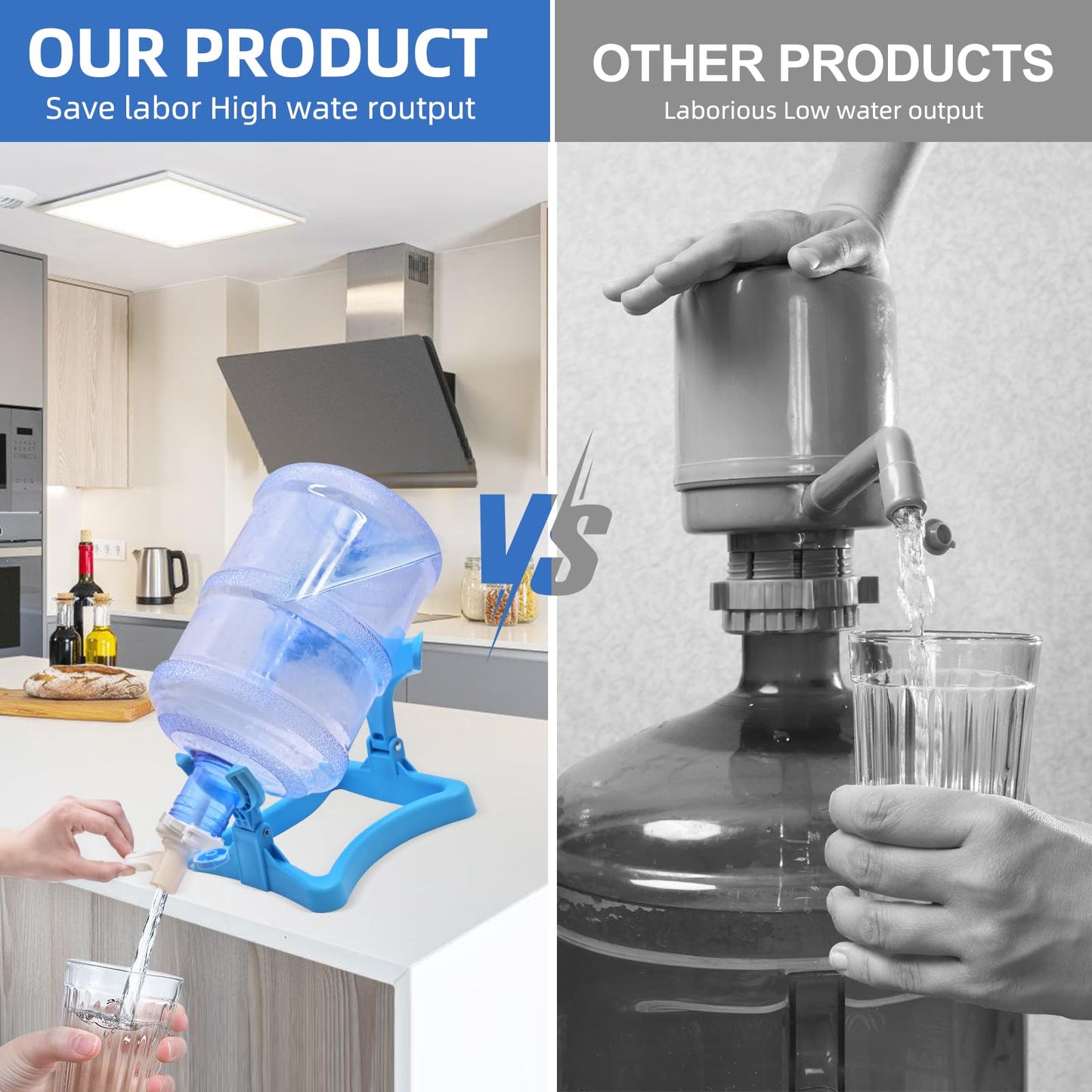 2 Pack Water Dispenser Valves,Reusable Water Spout for 5 Gallon Bottle,5 Gallon Water Jug Cap With Dust-Proof Cover,Suitable for 55mm Non Threaded Crown Top Drinking Bottle