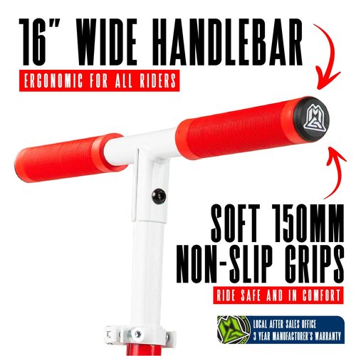 Kick Scooter for Ages 5+ - Kids, Teens & Adults. Max Load 220lbs. Foldable, Light-Up Wheels, Adjustable Height, Lightweight - Rush 125 Madd Gear