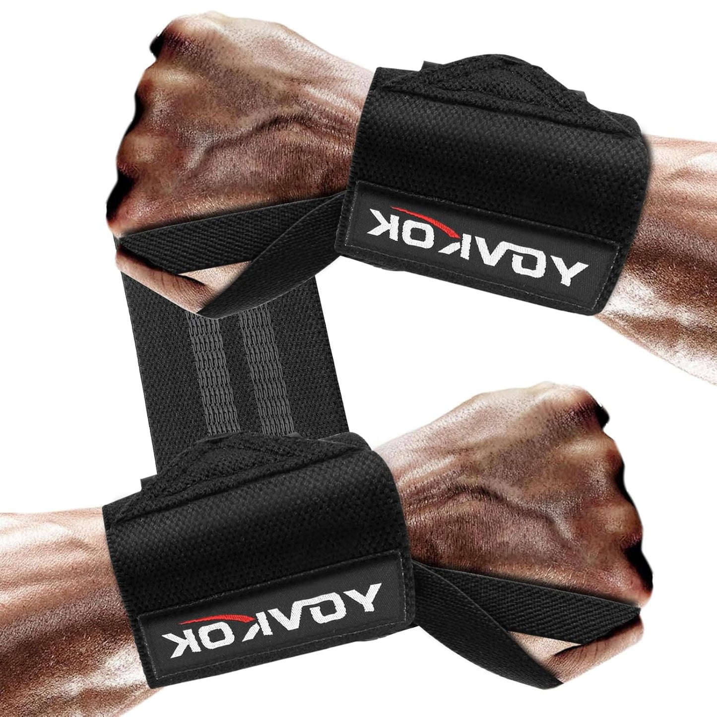 Skiennix Wrist Wraps - Adjustable Weightlifting Straps with Thumb Loops for Men & Women | Black