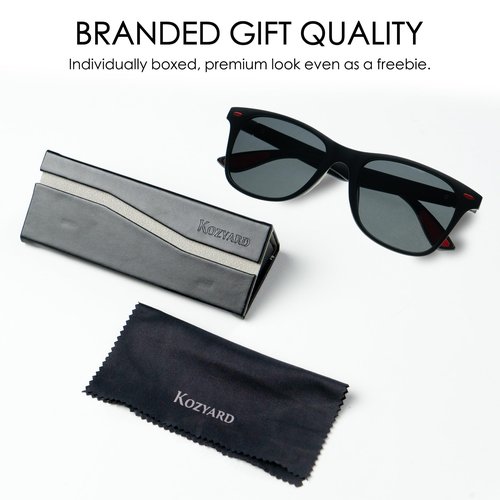 Kozyard Sunglasses for Men and Women UV400 Protection Premium Polarized Lenses, Durable Alloy Hinges, Lightweight Frame for Driving Fishing Outdoor Sports