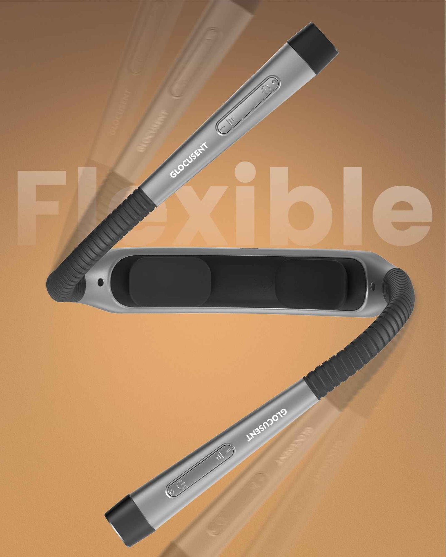 Glocusent Ergonomic Reading Light, 1600mAh Rechargeable Book Light for 100 Hrs - 3 Colors & 5 Brightness, Neck Light with Timers, Sleep Aid & Travel Lock, Perfect for Reading, Knitting & Craft