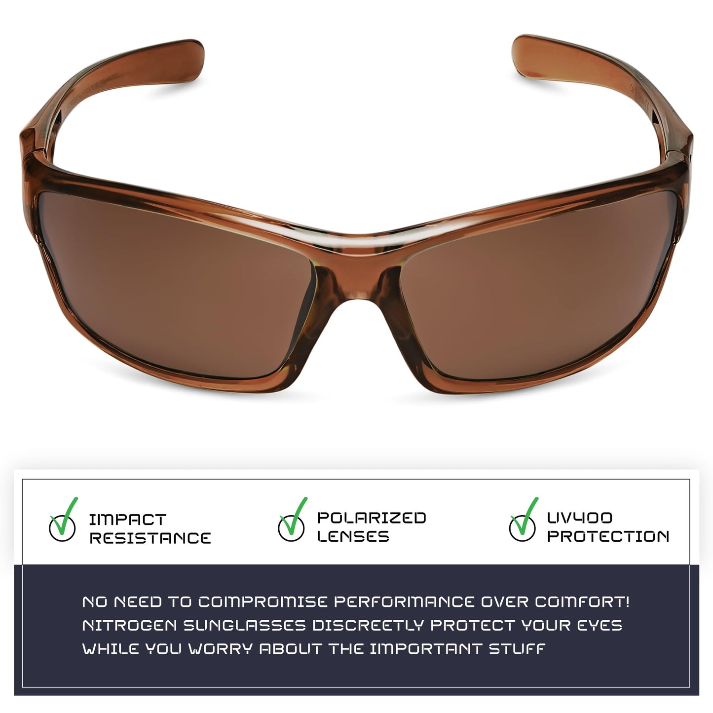 Nitrogen Polarized Wrap Around Sport Sunglasses for Men Women UV400 Driving Fishing Running Sun Glasses