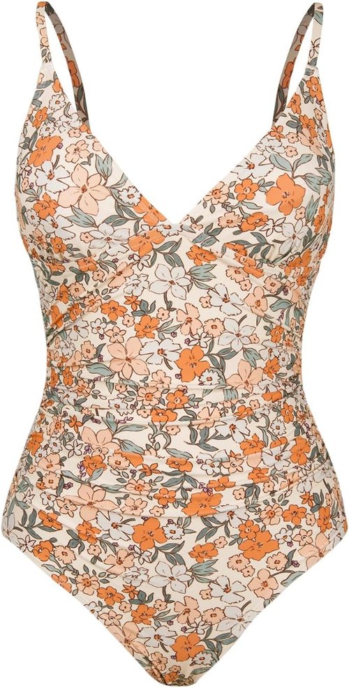 CUPSHE One Piece Swimsuit - Tummy Control V Neck Bathing Suit for Flattering Fit