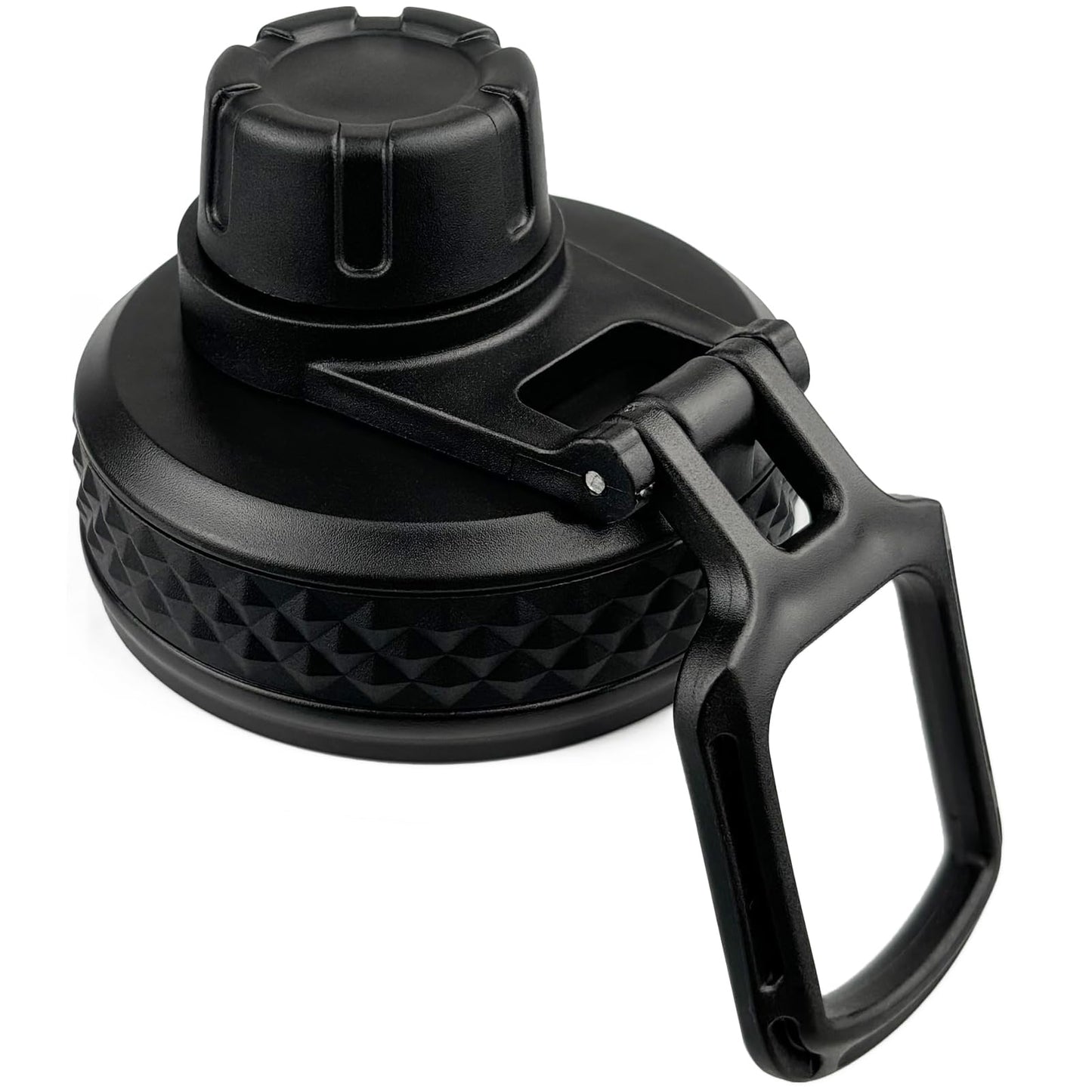 DEFUNX Water Bottle Lid Replacement Spout Top for Wide Mouth Water Bottle 22/24/32/40/64 Oz Cap Suitable for Mouth Opening 2.25 in Black