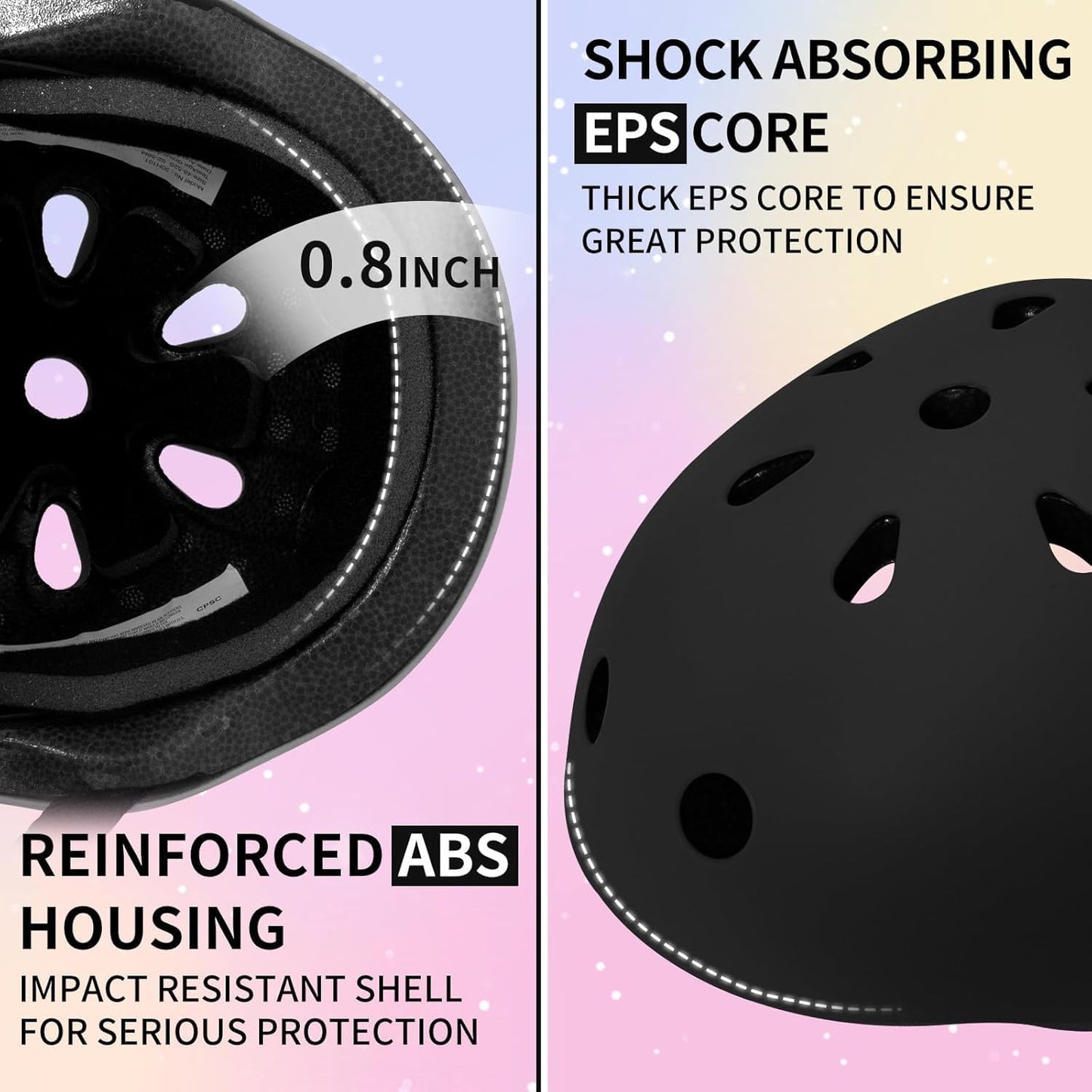 Nattork Kids Helmet - Protective Gear with Removable Liner for Skateboarding, Biking & Scootering | Ages 4-12