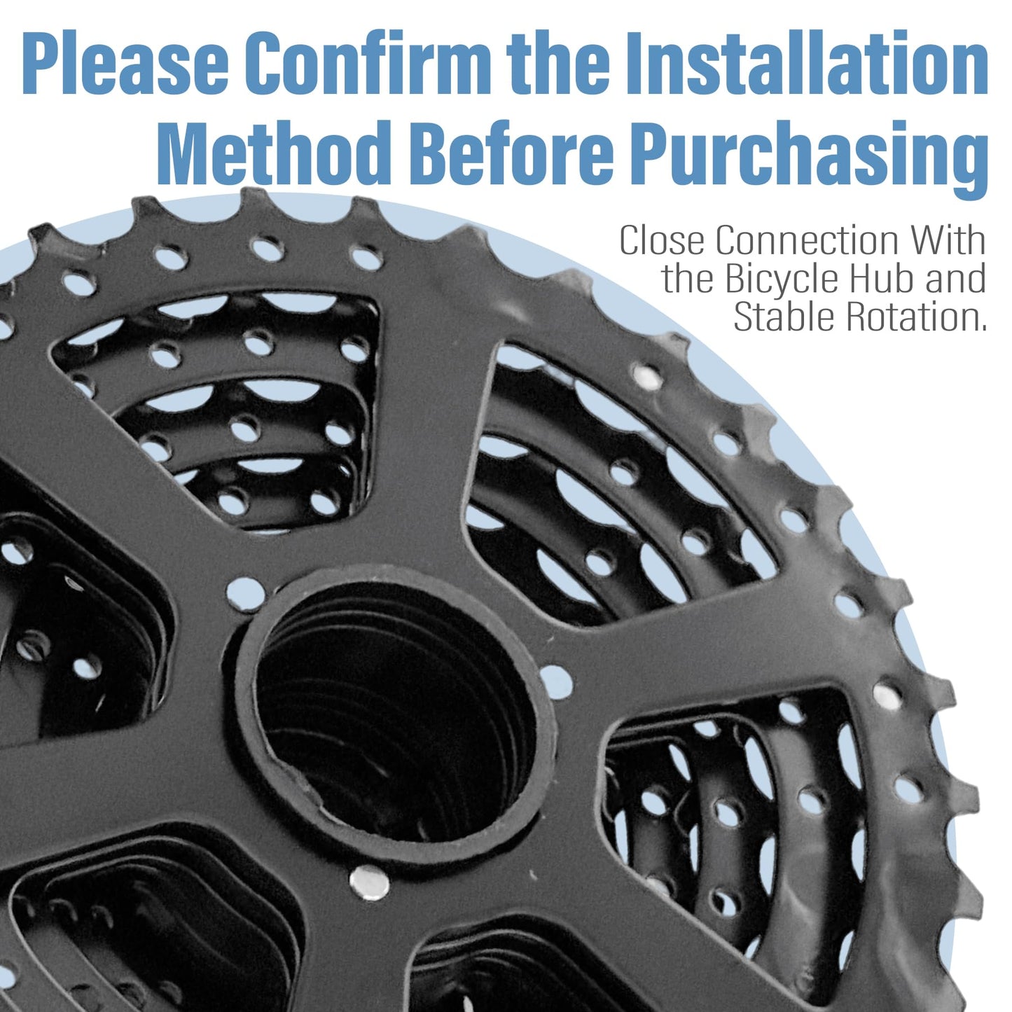 Aikolesa Black Bike Cassette 8 Speed Cassette 11-32T Bike Cassette Sprocket for Mountain Bike Folding Bike