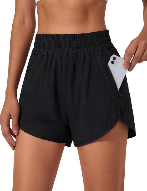 BMJL Women's Running Shorts - Elastic High Waisted with Pockets | 2.5" Quick Dry Athletic Shorts