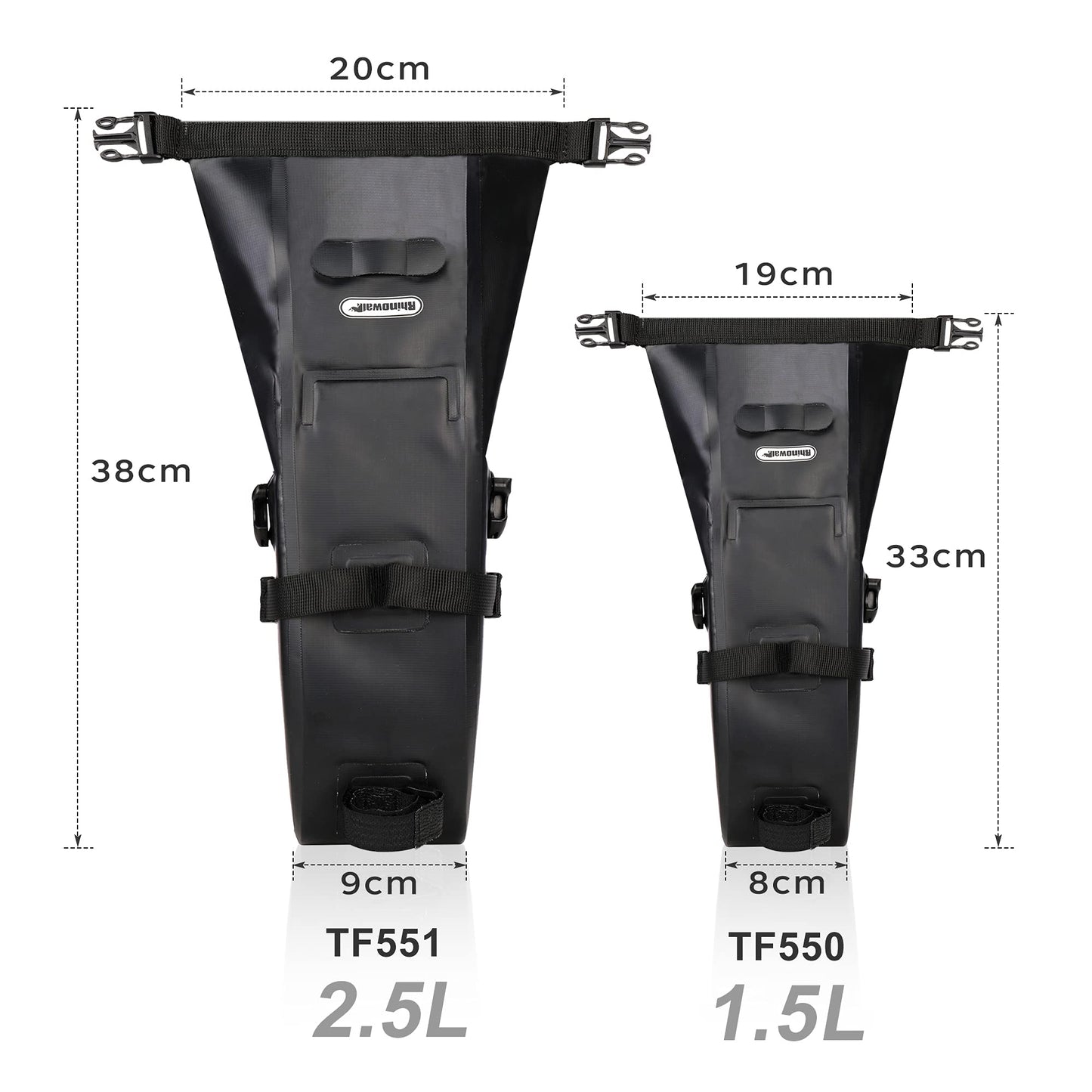 Rhinowalk Bike Saddle Bag Waterproof Bicycle Bag Cycling Seat Bag Mountain Road Portable Storage Bag, 2.5L