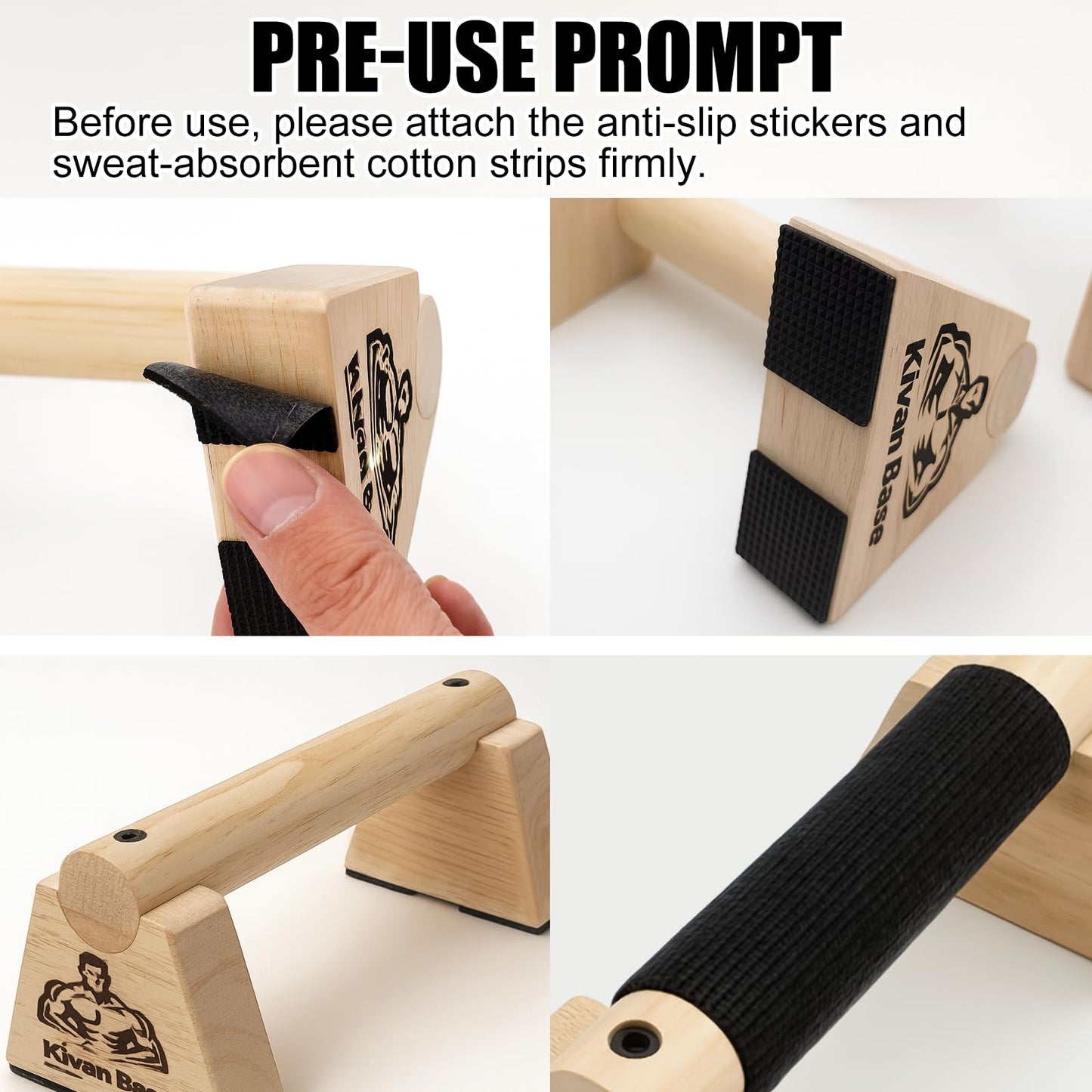 Wooden Push Up Bars, Parallettes Bars - Wooden Calisthenics Equipment for Handstand Training Push Up Bars & Calisthenics Bar Calisthenics Equipment for outdoor&home