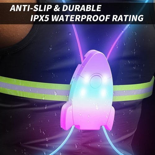 LED Reflective Running Vest by [Brand Name] - High Visibility Front Light for Men & Women | Ideal for Running, Cycling & Walking