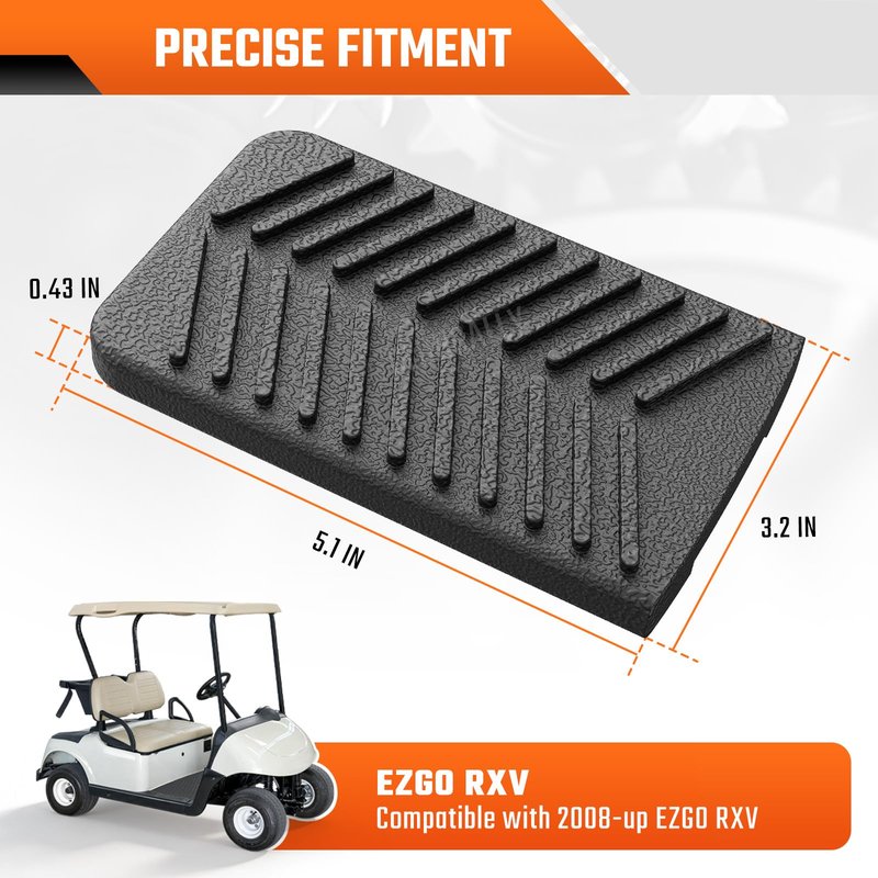 CLUBRALLY Golf Cart Accelerator Pedal Pad Cover 610529 Fits EZGO RXV Gas and Electric 2008-Up