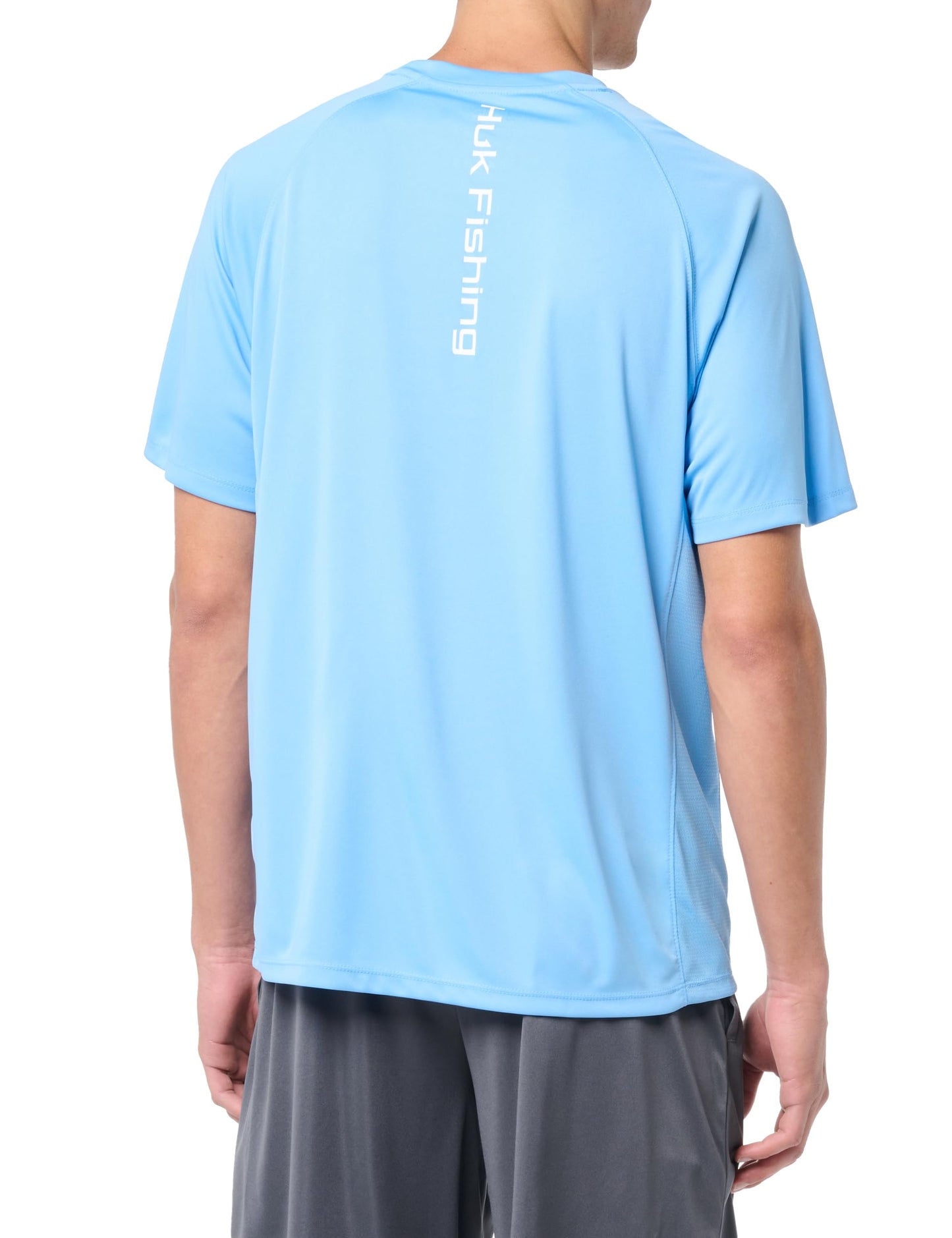 HUK Mens Pursuit Short Sleeve Shirt, Performance Shirt + Sun Protection, Marolina Blue, X-Large