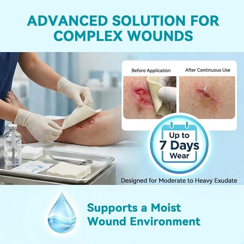Dimora Calcium Alginate Wound Dressing - Soft, Highly Absorbent 4'' x 4'' Sterile Bandages | 20 Pack Non-Stick Gauze